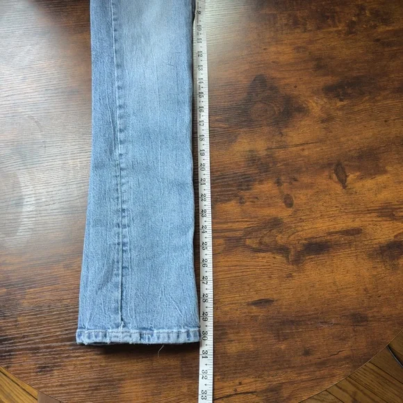 Zara Light Wash Blue Denim Jeans Straight Leg High Waist Size 0 - Picture 10 of 13